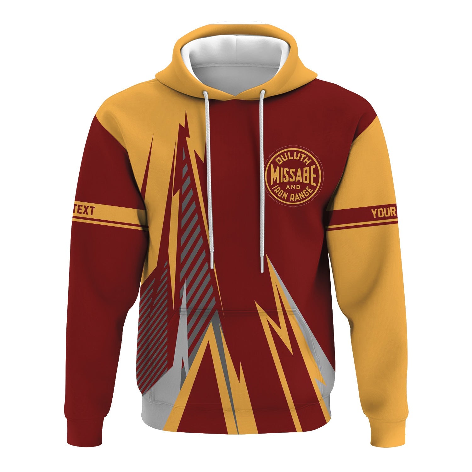 Railspirit Personalized Duluth, Missabe, & Iron Range Railroad Hoodie Lightning-Inspired Railway Style Zip Up Hoodie For Train Lovers