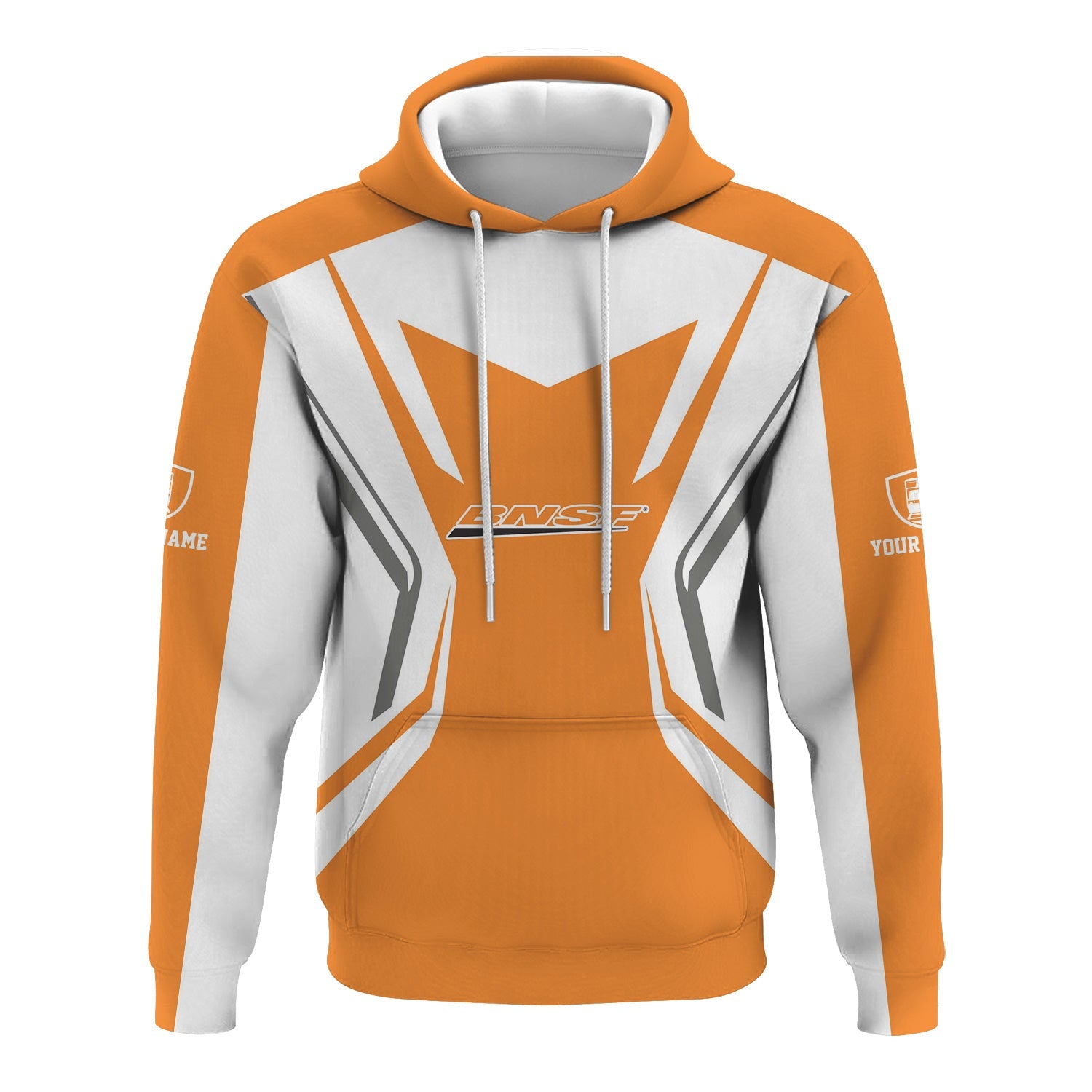 Railspirit Personalized BNSF Railway Hoodie Unique Style with Custom Job Train Zip Up Hoodie