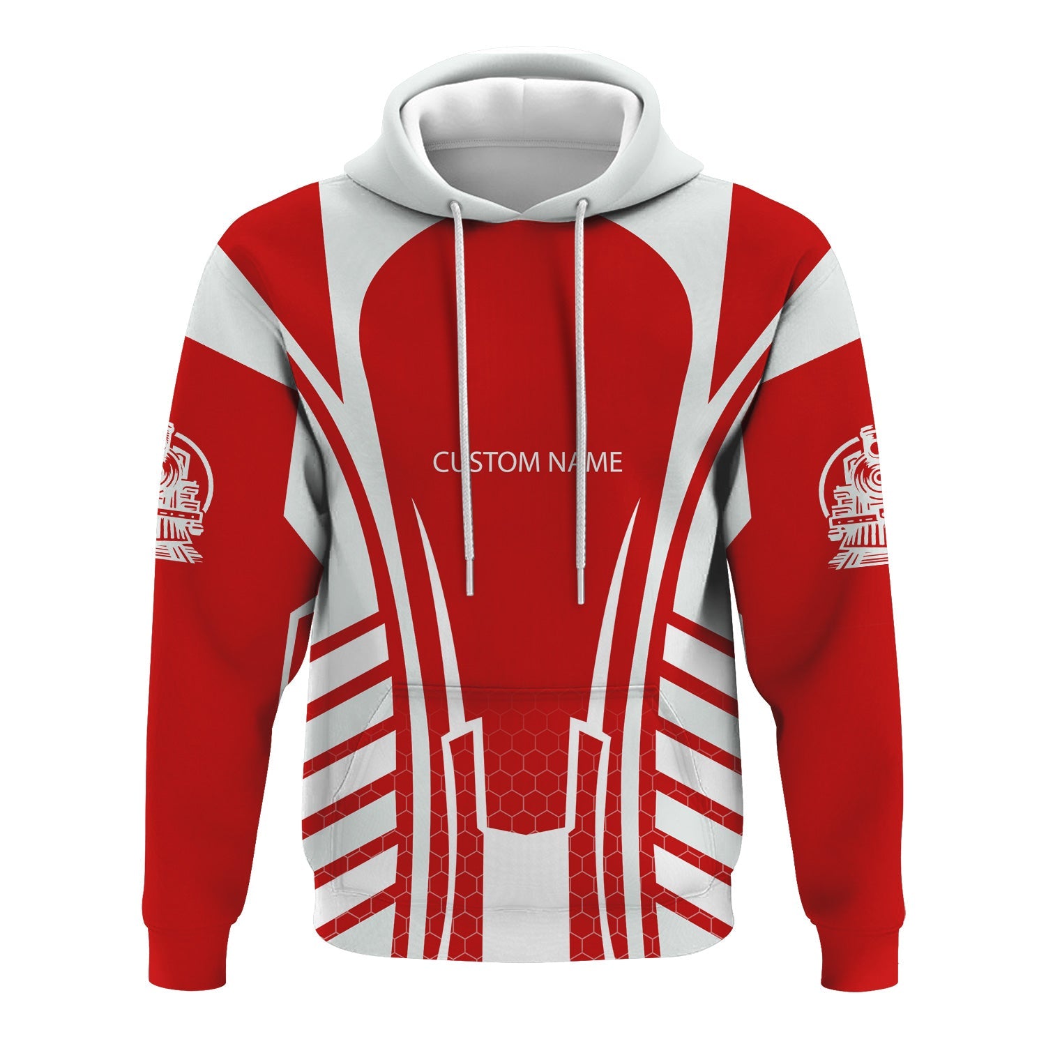 Railspirit Personalized The Chief Santa Fe Railroad Hoodie Striped Railroad Style Train Zip Up Hoodie All Over Print