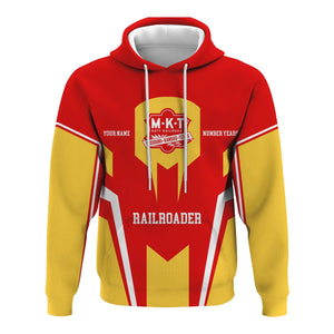 Railspirit Personalized Katy Railroad Hoodie Custom Year Railroader Zip Up Hoodie Gift Idea For Train Lover