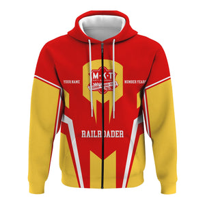 Railspirit Personalized Katy Railroad Hoodie Custom Year Railroader Zip Up Hoodie Gift Idea For Train Lover