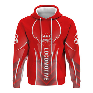 Railspirit Personalized Katy Railroad Hoodie Striking Line Style Train Zip Up Hoodie For Locomotive Lovers