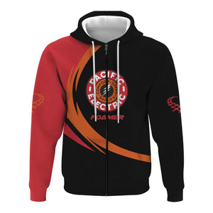 Railspirit Personalized Pacific Electric Railroad Hoodie Unique Graphic Style Zip Up Hoodie For Train Enthusiasts