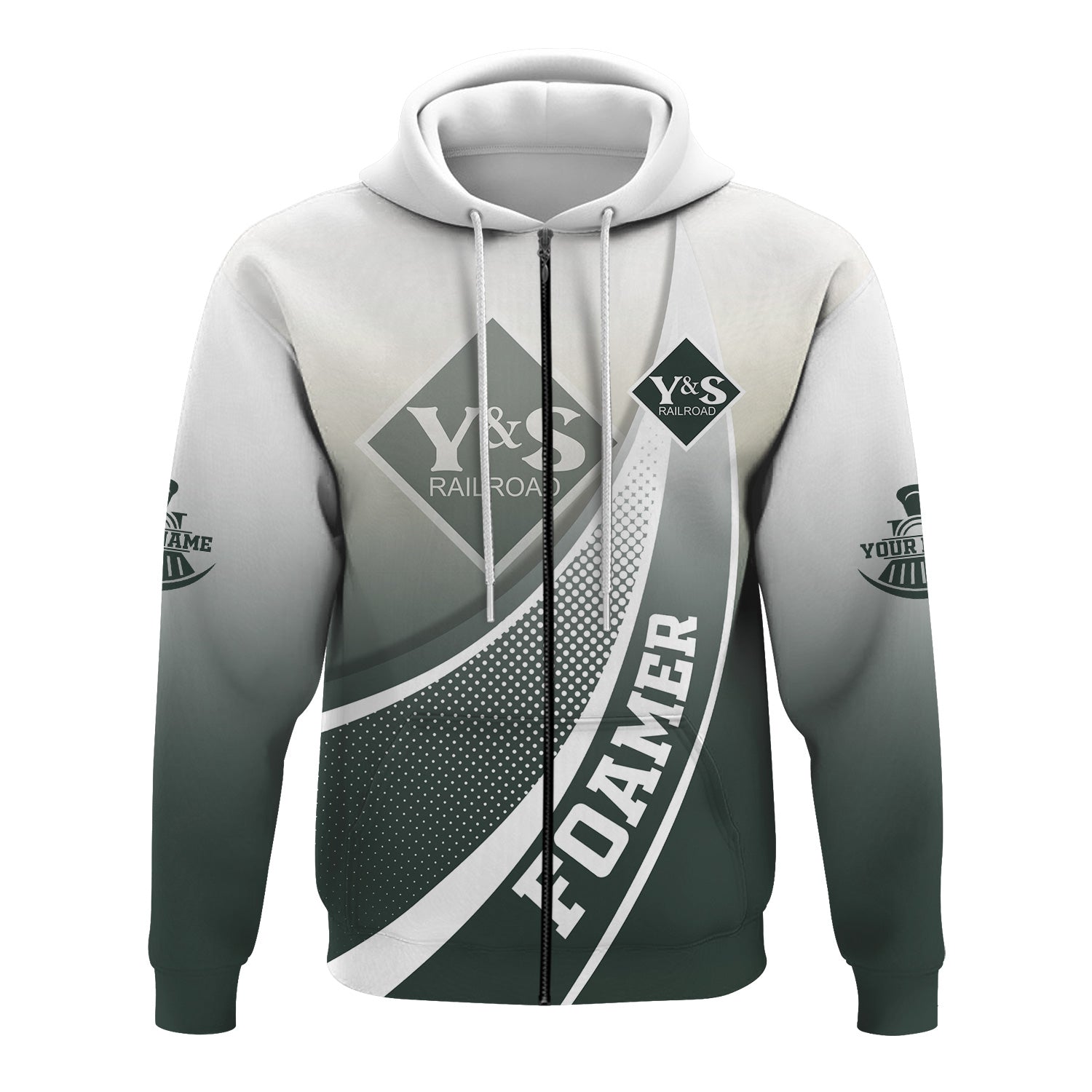 Railspirit Personalized Youngstown & Southern Railroad Hoodie Railway-Themed Style Zip Up Hoodie Gift Idea For Trainspotter