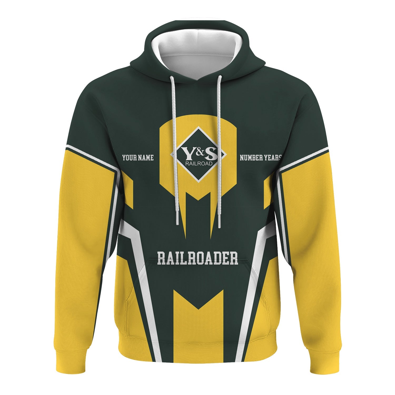 Railspirit Personalized Youngstown & Southern Railroad Hoodie Custom Year Railroader Zip Up Hoodie Gift Idea For Train Lover