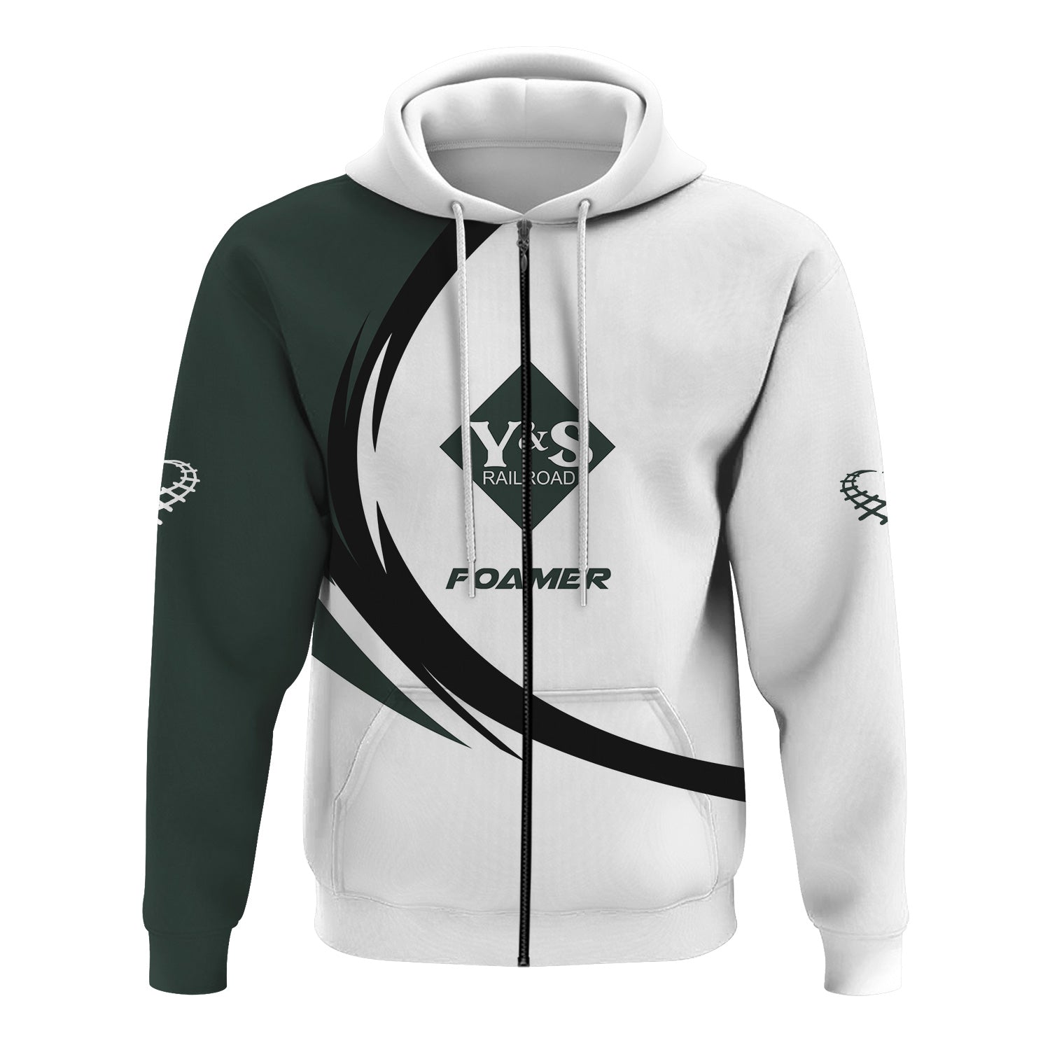 Railspirit Personalized Youngstown & Southern Railroad Hoodie Unique Graphic Style Zip Up Hoodie For Train Enthusiasts