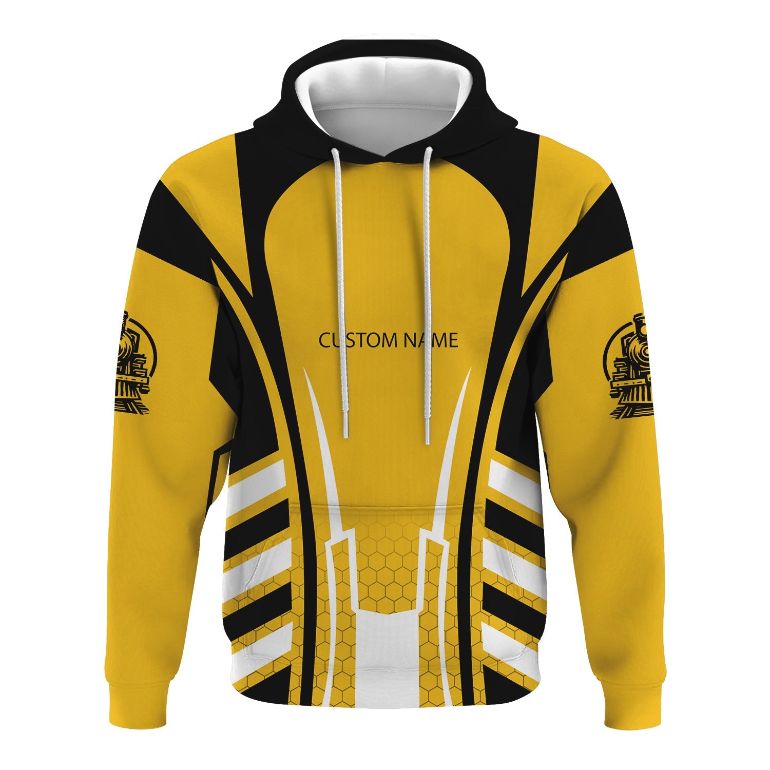 Railspirit Personalized Richmond, Fredericksburg And Potomac Railroad Hoodie Striped Railroad Style Train Zip Up Hoodie All Over Print