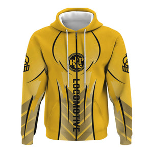 Railspirit Personalized Richmond, Fredericksburg And Potomac Railroad Hoodie Striking Line Style Train Zip Up Hoodie For Locomotive Lovers