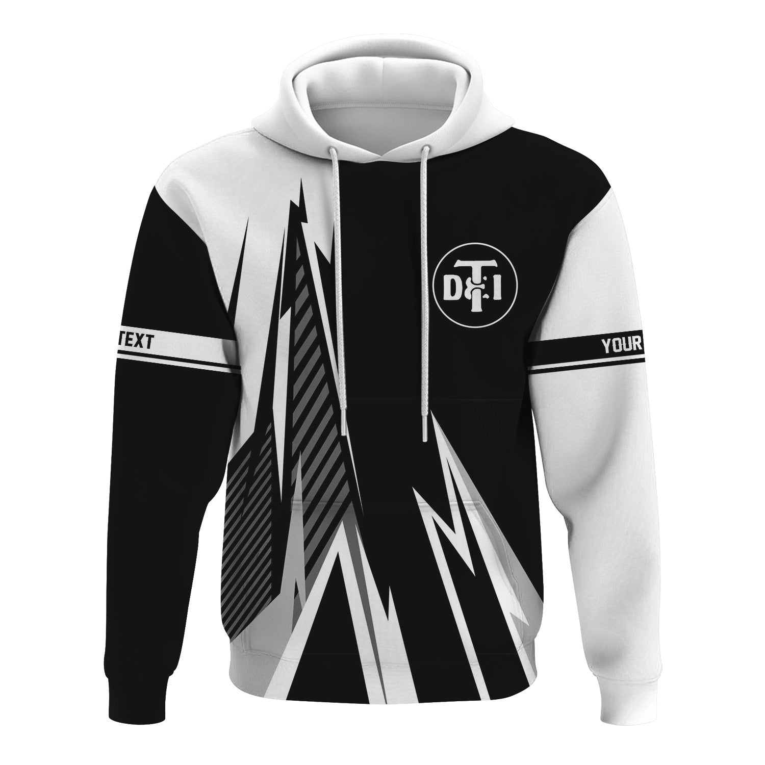 Railspirit Personalized Detroit Toledo And Ironton Railroad Hoodie Lightning-Inspired Railway Style Zip Up Hoodie For Train Lovers
