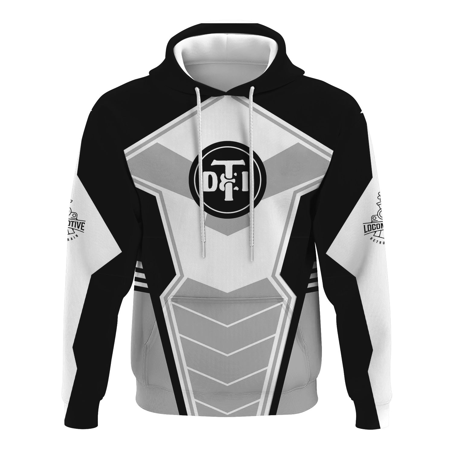 Railspirit Personalized Detroit Toledo And Ironton Railroad Hoodie Engine-Inspired Style Train Zip Up Hoodie for Railroad Fanatic