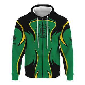 Railspirit Personalized Pittsburgh And Lake Erie Railroad Hoodie Distinctive Flame Style Zip Up Hoodie For Steam Engine Addict