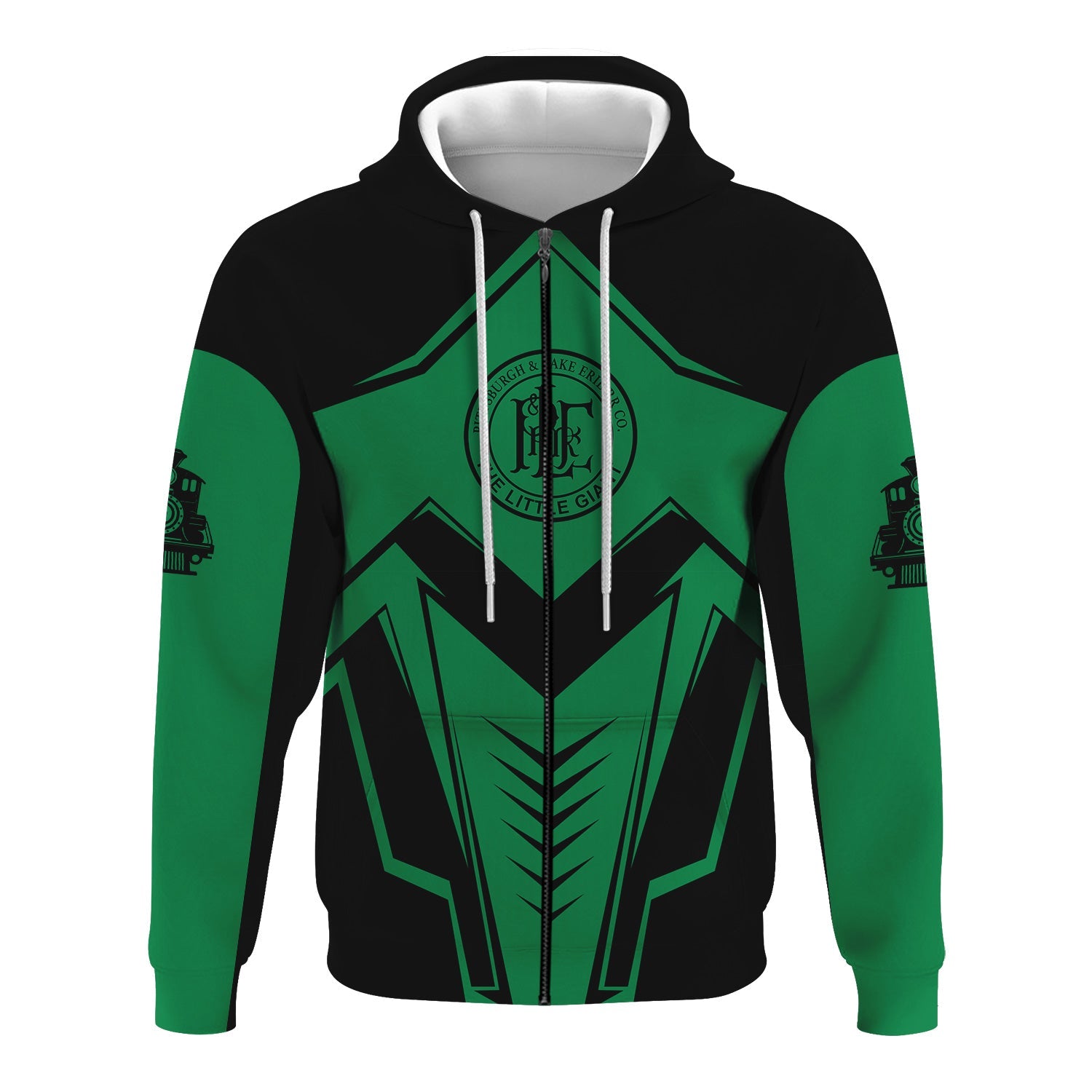 Railspirit Personalized Pittsburgh And Lake Erie Railroad Hoodie Railway Trainspotter Style Zip Up Hoodie Gift Idea For Foamers