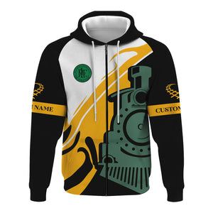 Railspirit Personalized Pittsburgh And Lake Erie Railroad Hoodie Flame-Inspired Style Zip Up Hoodie Gift Idea For Train Lovers