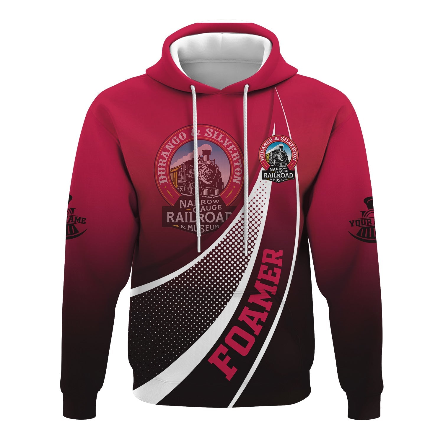 Railspirit Personalized Durango And Silverton Narrow Gauge Railroad Hoodie Railway-Themed Style Zip Up Hoodie Gift Idea For Trainspotter