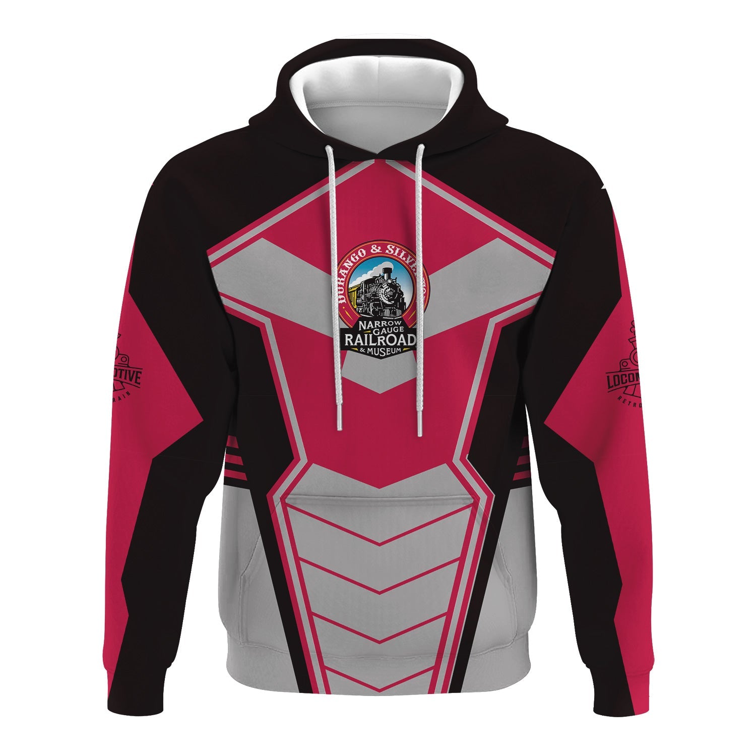 Railspirit Personalized Durango And Silverton Narrow Gauge Railroad Hoodie Engine-Inspired Style Train Zip Up Hoodie for Railroad Fanatic