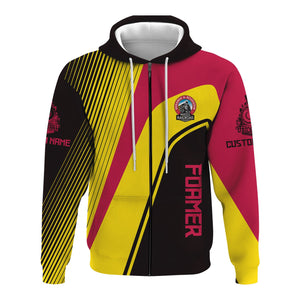 Railspirit Personalized Durango And Silverton Narrow Gauge Railroad Hoodie Vibrant Striking Style Zip Up Hoodie For Rail Enthusiasts