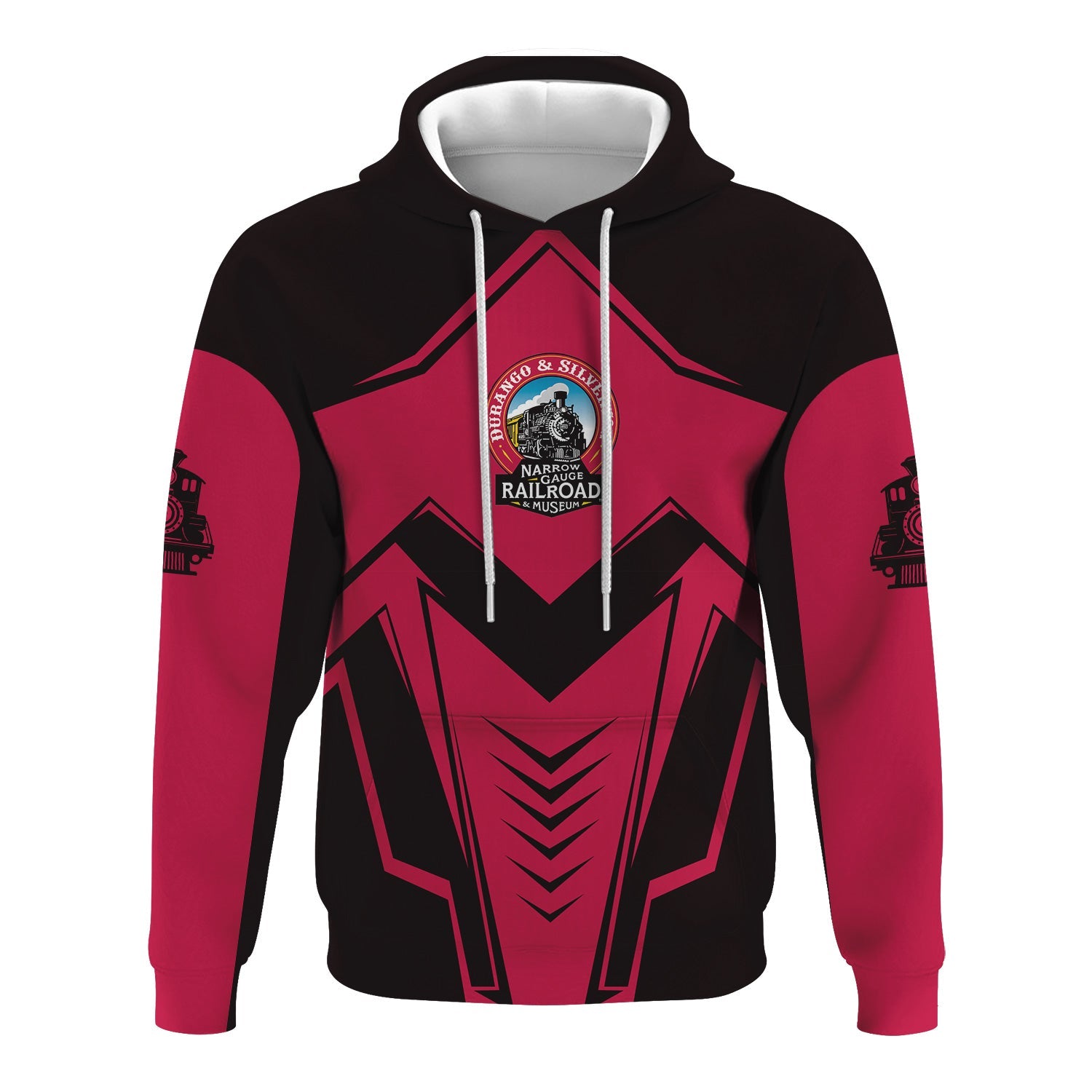 Railspirit Personalized Durango And Silverton Narrow Gauge Railroad Hoodie Railway Trainspotter Style Zip Up Hoodie Gift Idea For Foamers