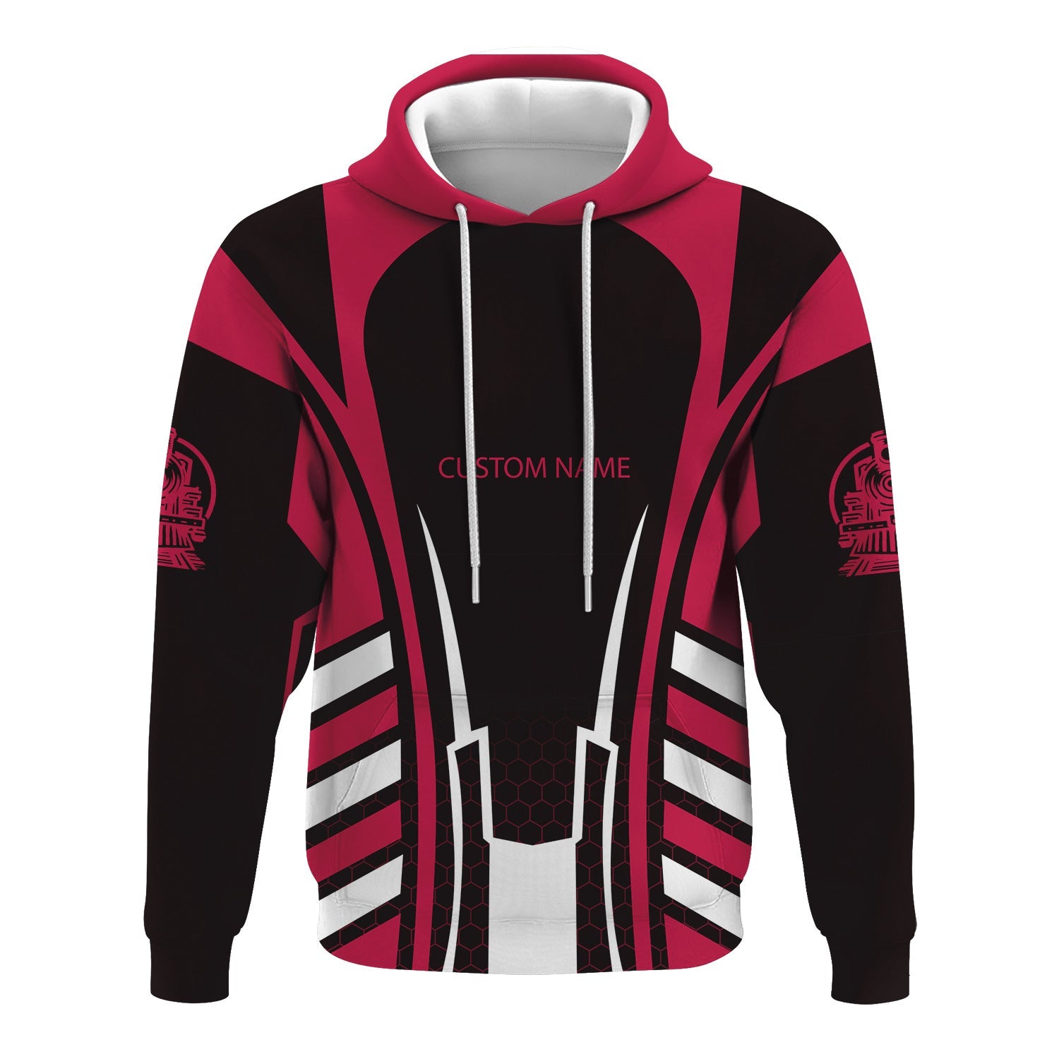 Railspirit Personalized Durango And Silverton Narrow Gauge Railroad Hoodie Striped Railroad Style Train Zip Up Hoodie All Over Print