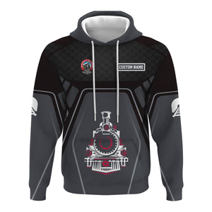 Railspirit Personalized Durango And Silverton Narrow Gauge Railroad Hoodie Steam Locomotive Engine Graphic Train Zip Up Hoodie All Over Print