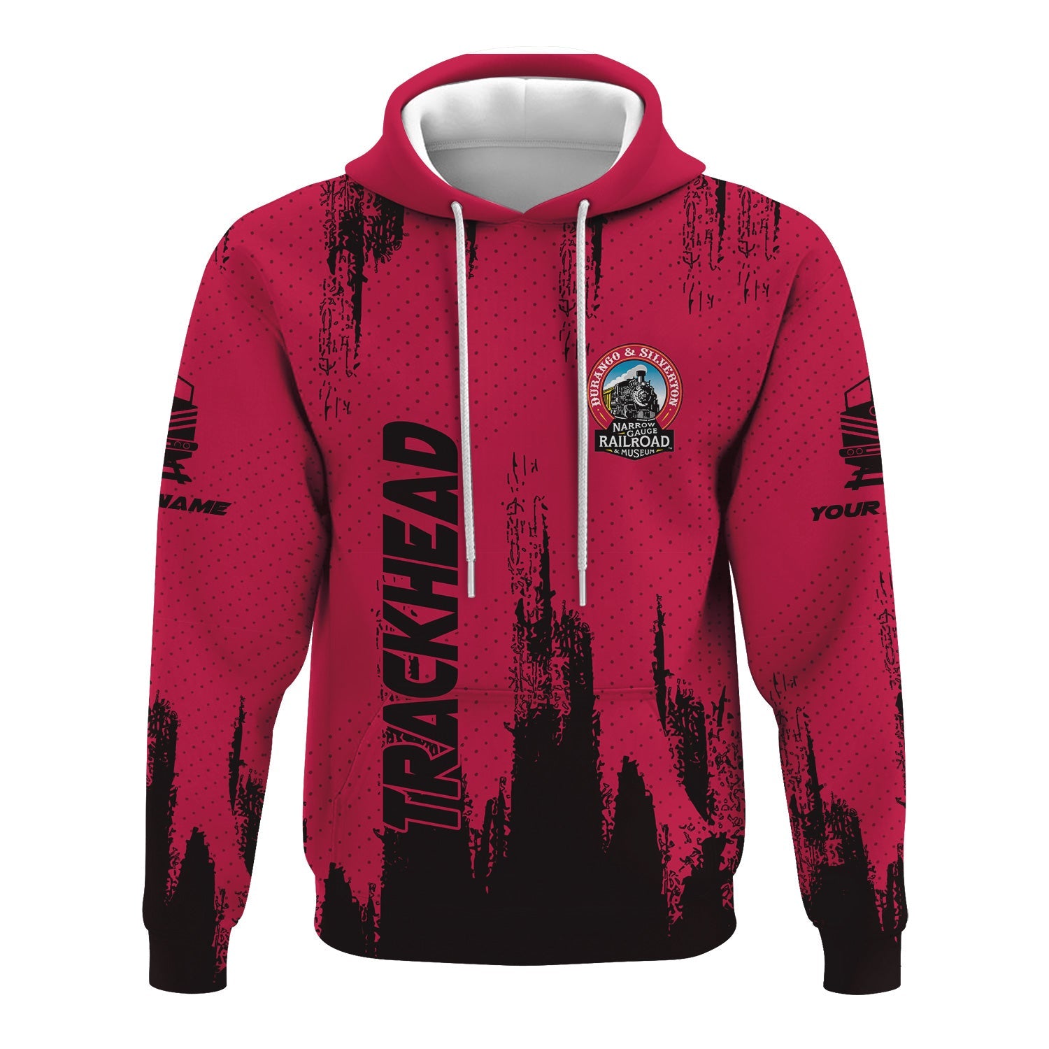 Railspirit Personalized Durango And Silverton Narrow Gauge Railroad Hoodie Paint Impact Design Train Zip Up Hoodie for Trackhead