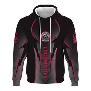 Railspirit Personalized Durango And Silverton Narrow Gauge Railroad Hoodie Striking Line Style Train Zip Up Hoodie For Locomotive Lovers