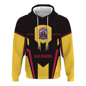 Railspirit Personalized Durango And Silverton Narrow Gauge Railroad Hoodie Custom Year Railroader Zip Up Hoodie Gift Idea For Train Lover