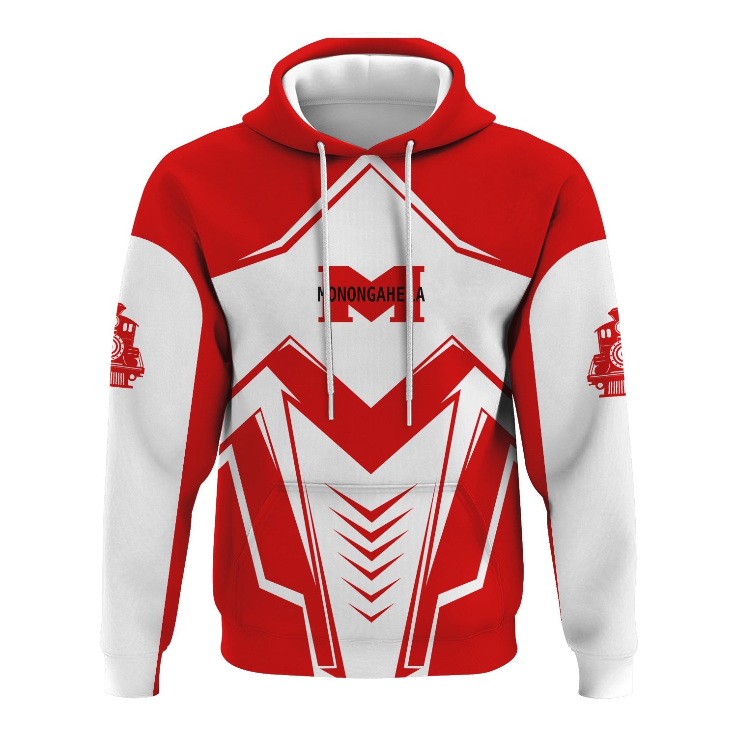 Railspirit Personalized Monongahela Railroad Hoodie Railway Trainspotter Style Zip Up Hoodie Gift Idea For Foamers