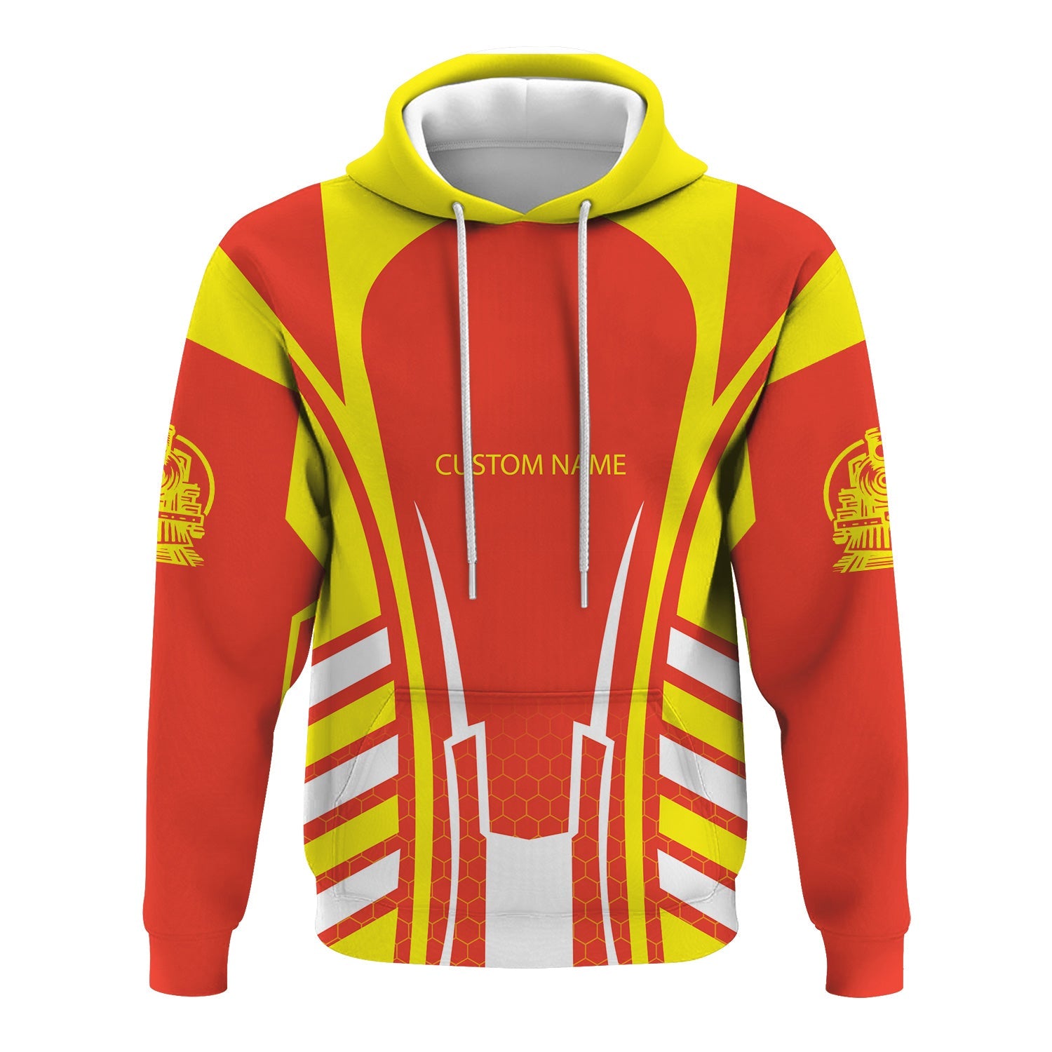 Railspirit Personalized Strasburg Railroad Hoodie Striped Railroad Style Train Zip Up Hoodie All Over Print