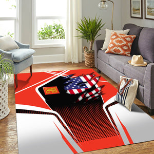 Railspirit Personalized Strasburg Railroad Area Rug American Eagle Vintage Train Rug