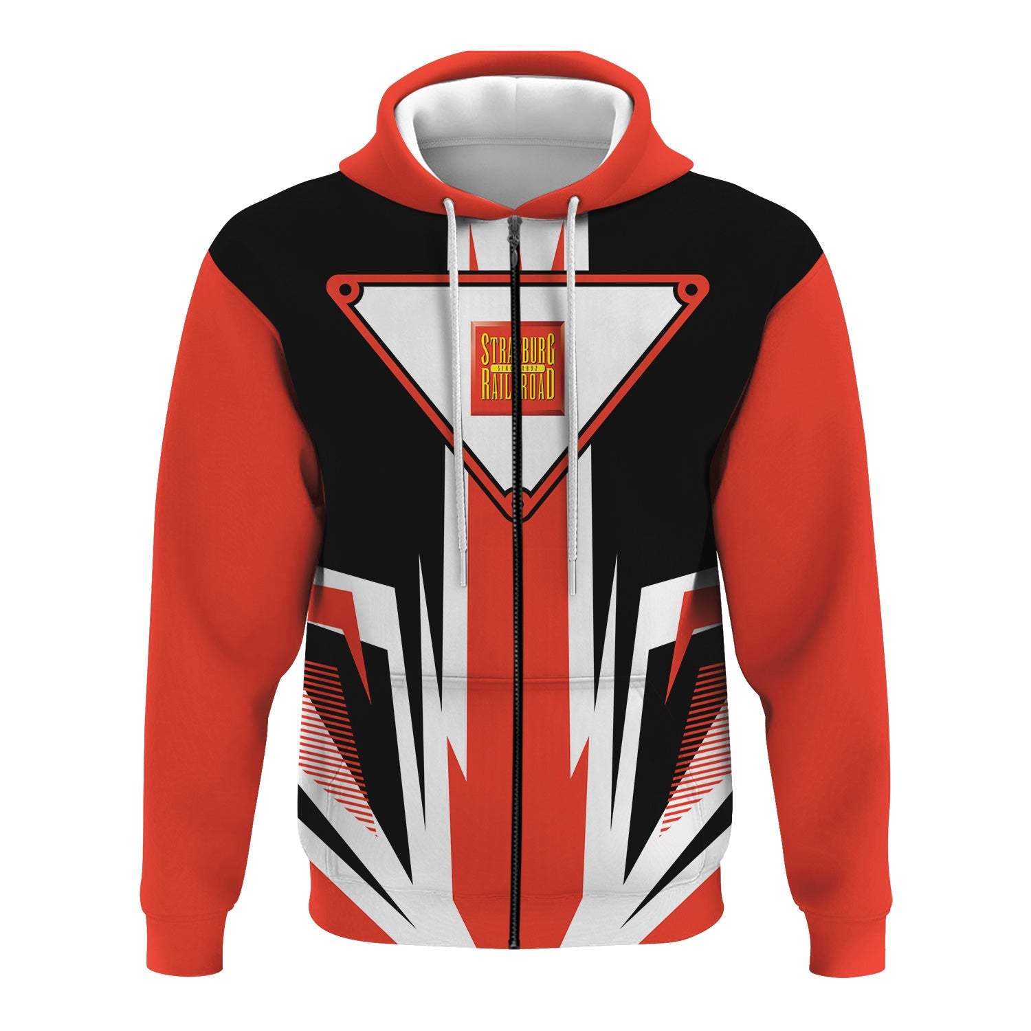 Railspirit Strasburg Railroad Hoodie Bold Graphic Style All Over Printed Zip Up Hoodie