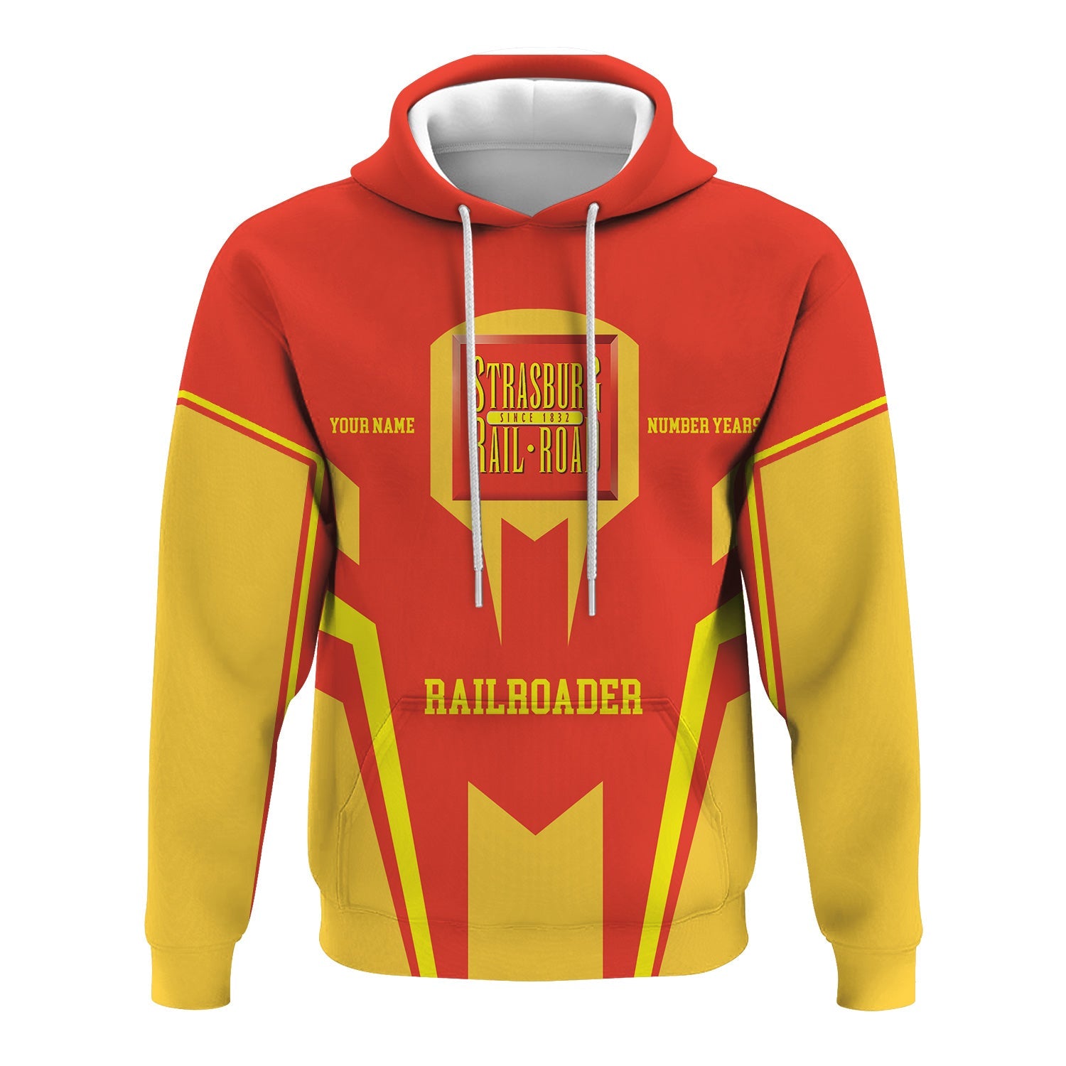 Railspirit Personalized Strasburg Railroad Hoodie Custom Year Railroader Zip Up Hoodie Gift Idea For Train Lover