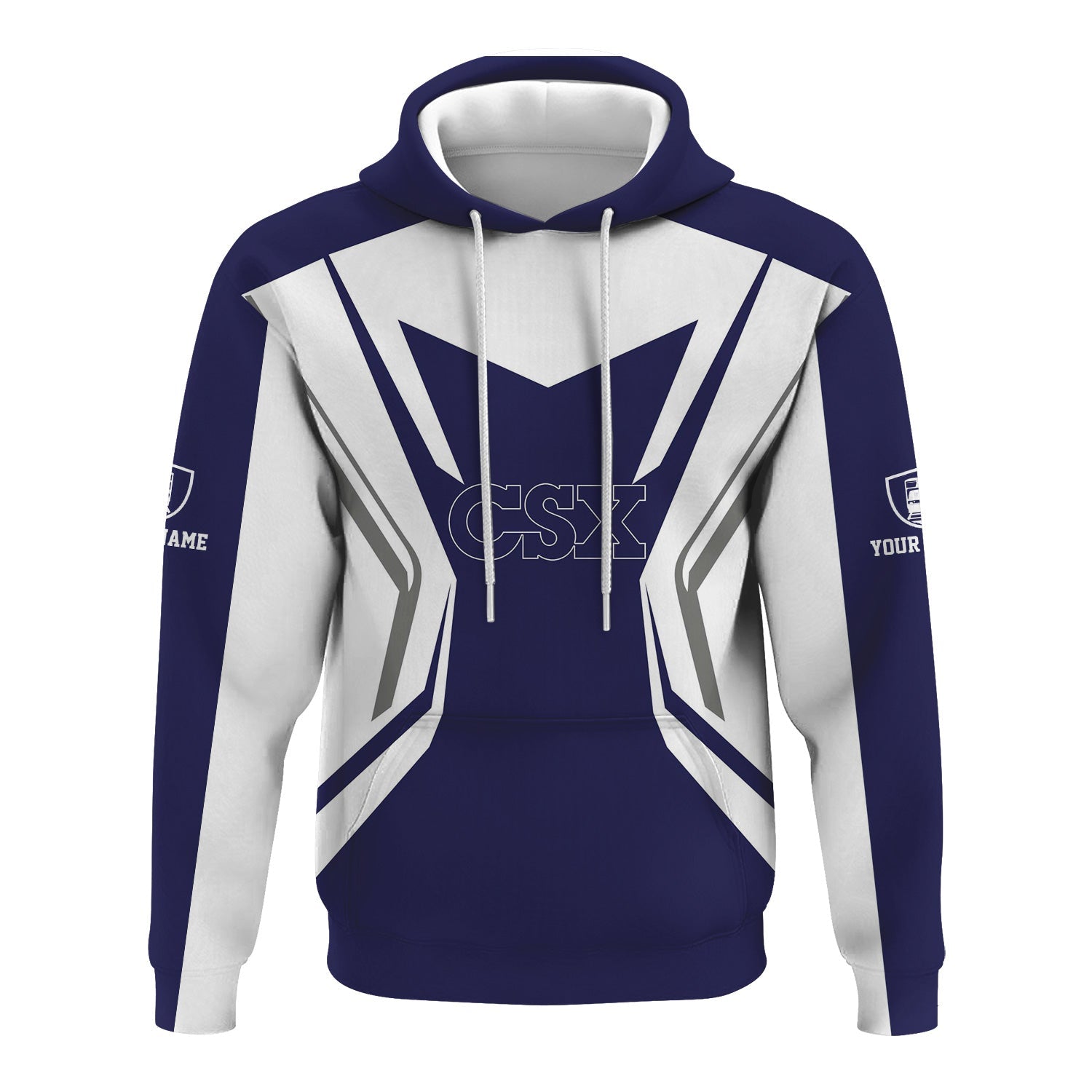 Railspirit Personalized CSX Transportation Railroad Hoodie Unique Style with Custom Job Train Zip Up Hoodie