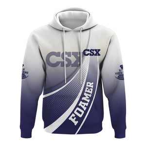 Railspirit Personalized CSX Transportation Railroad Hoodie Railway-Themed Style Zip Up Hoodie Gift Idea For Trainspotter