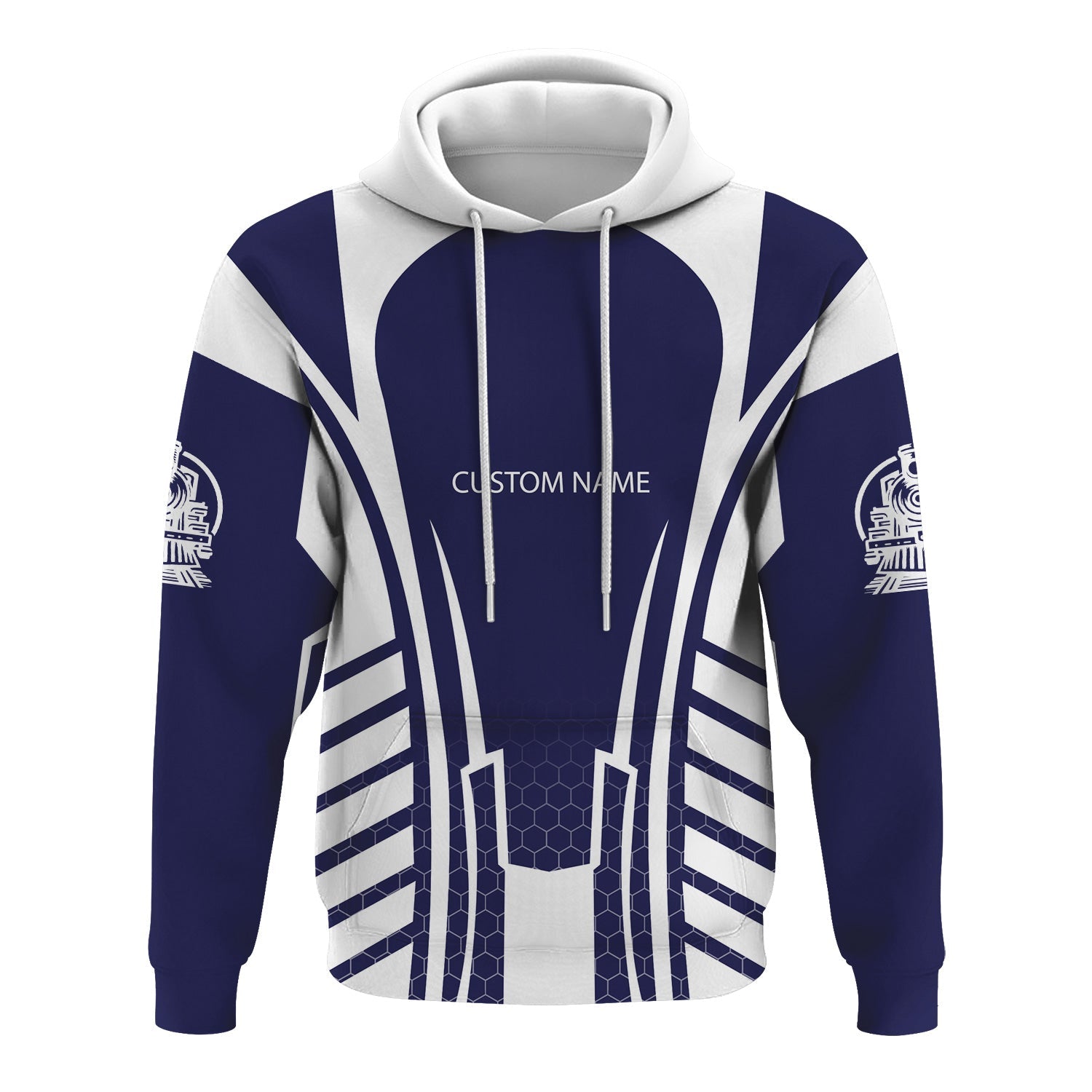 Railspirit Personalized CSX Transportation Railroad Hoodie Striped Railroad Style Train Zip Up Hoodie All Over Print