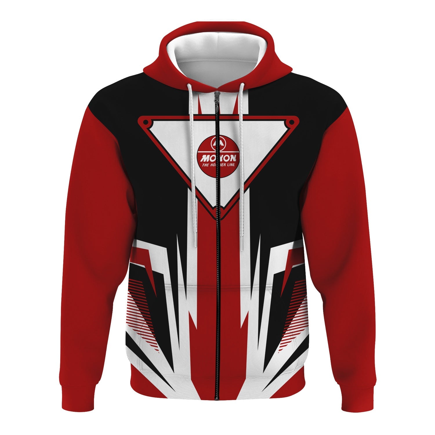 Railspirit Monon Railroad Hoodie Bold Graphic Style All Over Printed Zip Up Hoodie