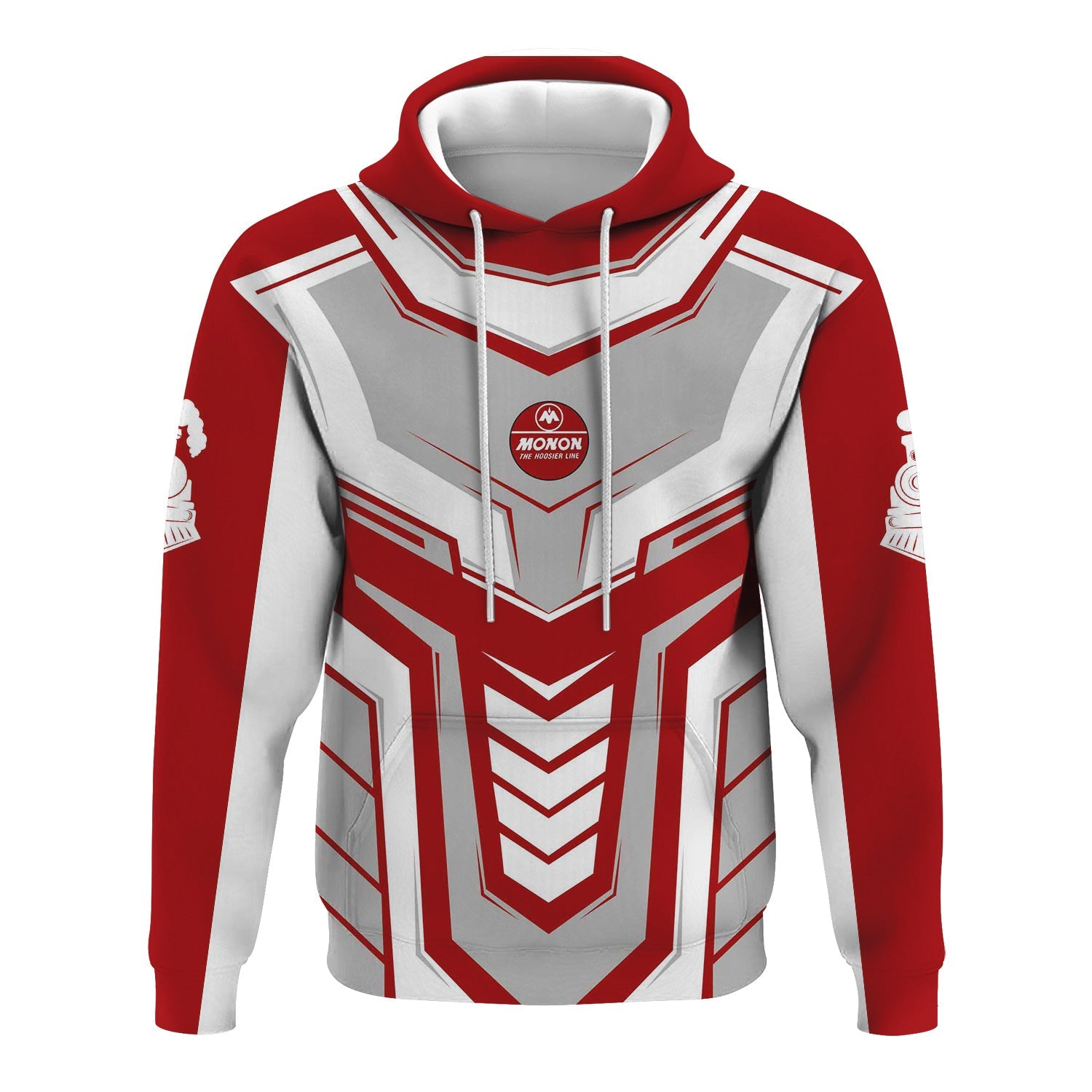 Railspirit Personalized Monon Railroad Hoodie Armor-Inspired Design Train Zip Up Hoodie All Over Print