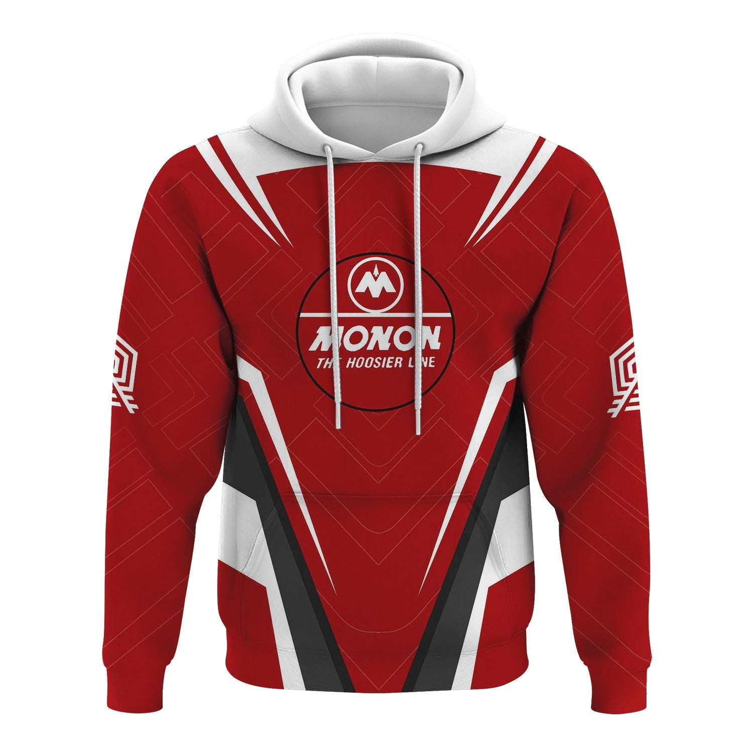 Railspirit Personalized Monon Railroad Hoodie Railway Inspired Apparel Train Zip Up Hoodie For Train Lovers