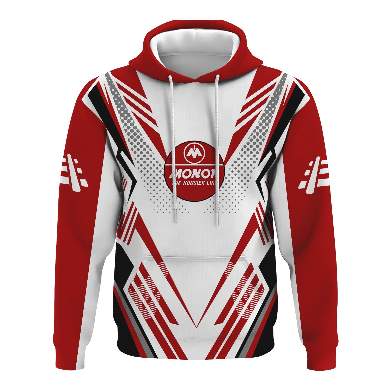 Railspirit Personalized Monon Railroad Hoodie Railroad Tribute Design Train Zip Up Hoodie for Train Lovers