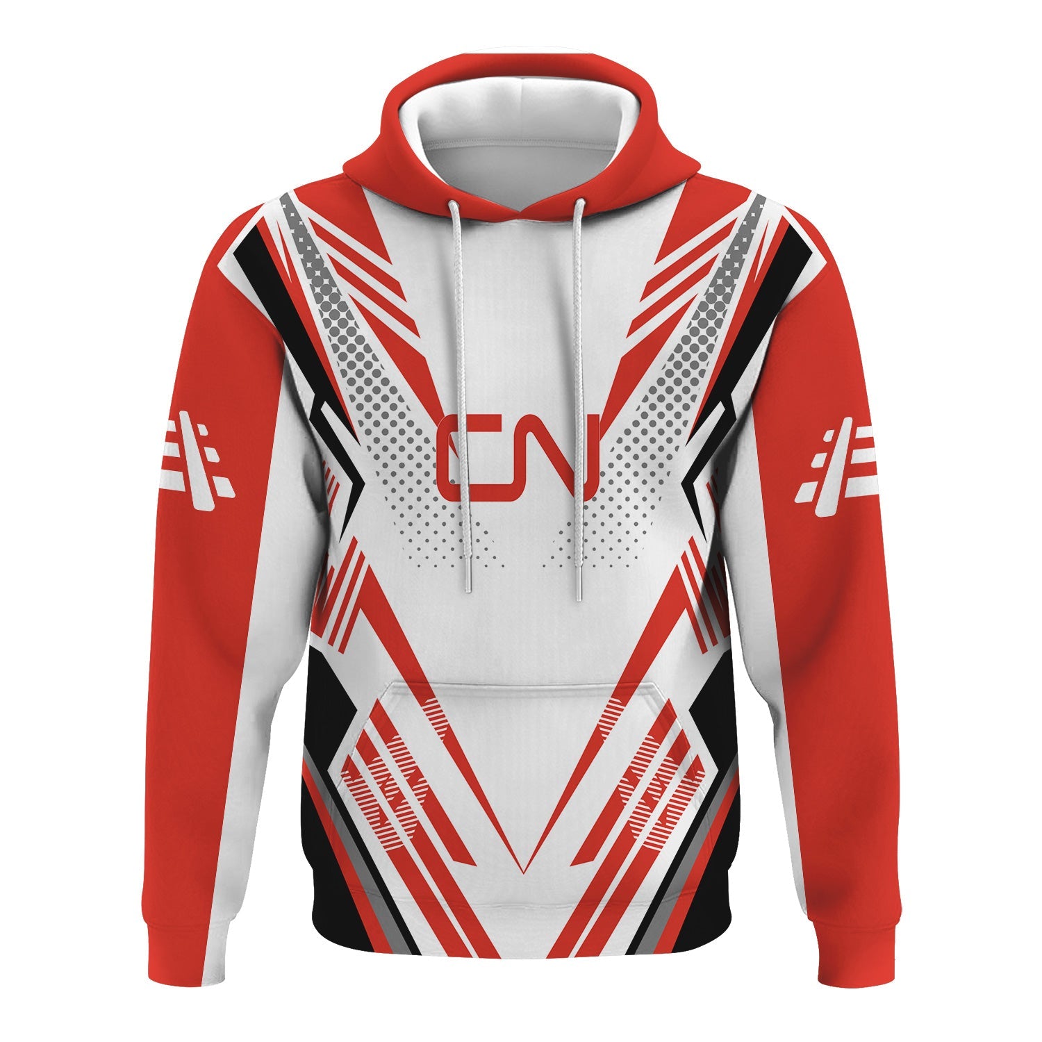 Railspirit Personalized Canadian National Railroad Hoodie Railroad Tribute Design Train Zip Up Hoodie for Train Lovers