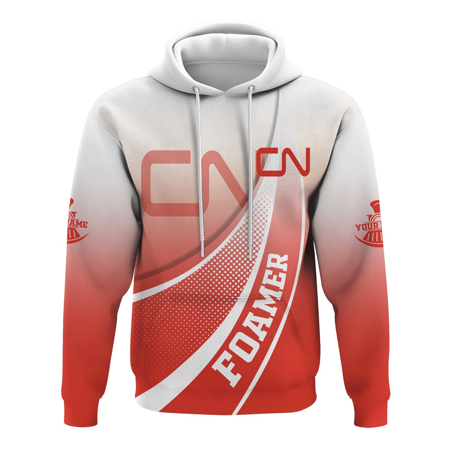 Railspirit Personalized Canadian National Railroad Hoodie Railway-Themed Style Zip Up Hoodie Gift Idea For Trainspotter