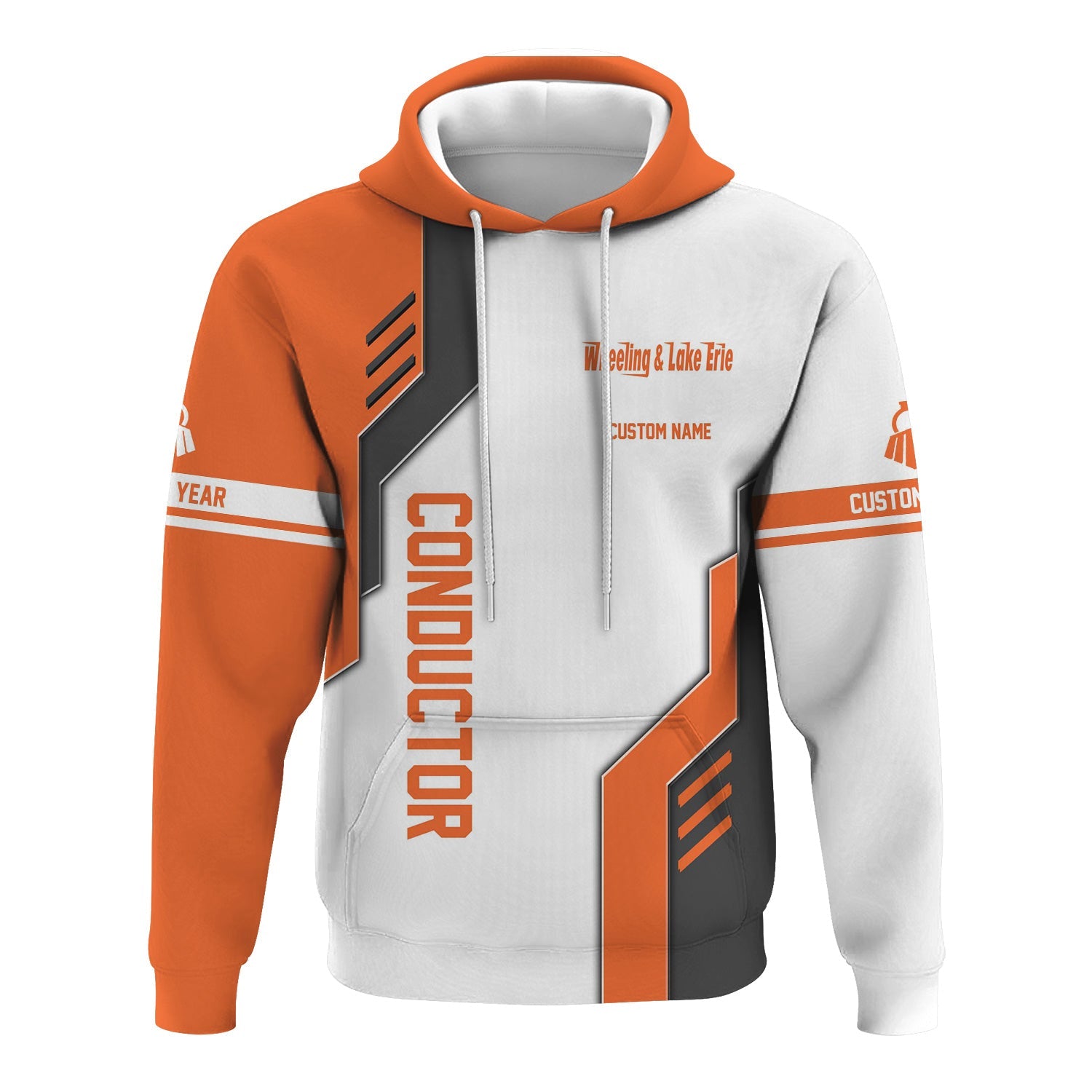 Railspirit Personalized Wheeling And Lake Erie Railroad Hoodie Unique Railway Style with Custom Job Train Zip Up Hoodie