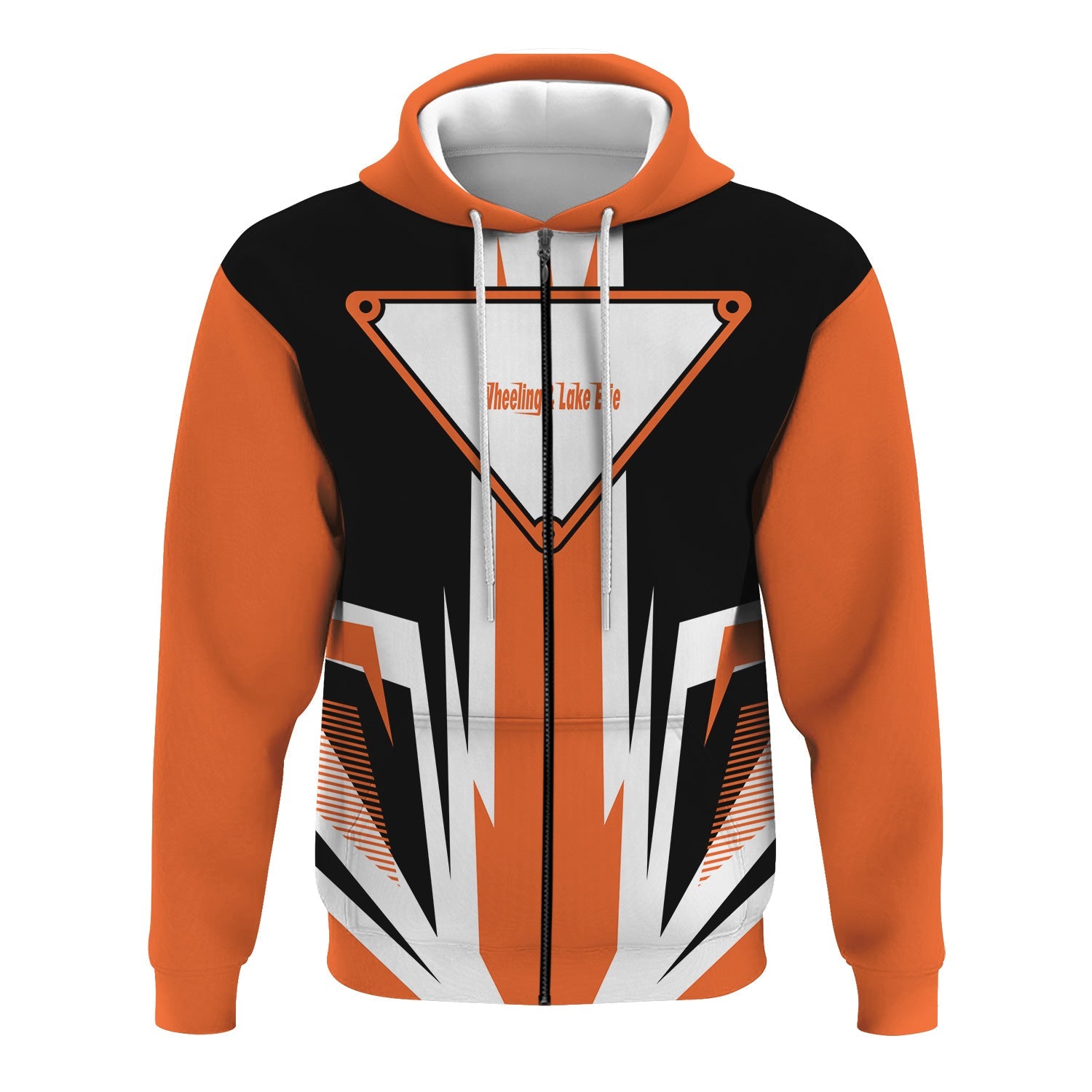 Railspirit Wheeling And Lake Erie Railroad Hoodie Bold Graphic Style All Over Printed Zip Up Hoodie
