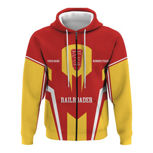 Railspirit Personalized Bangor And Aroostook Railroad Hoodie Custom Year Railroader Zip Up Hoodie Gift Idea For Train Lover