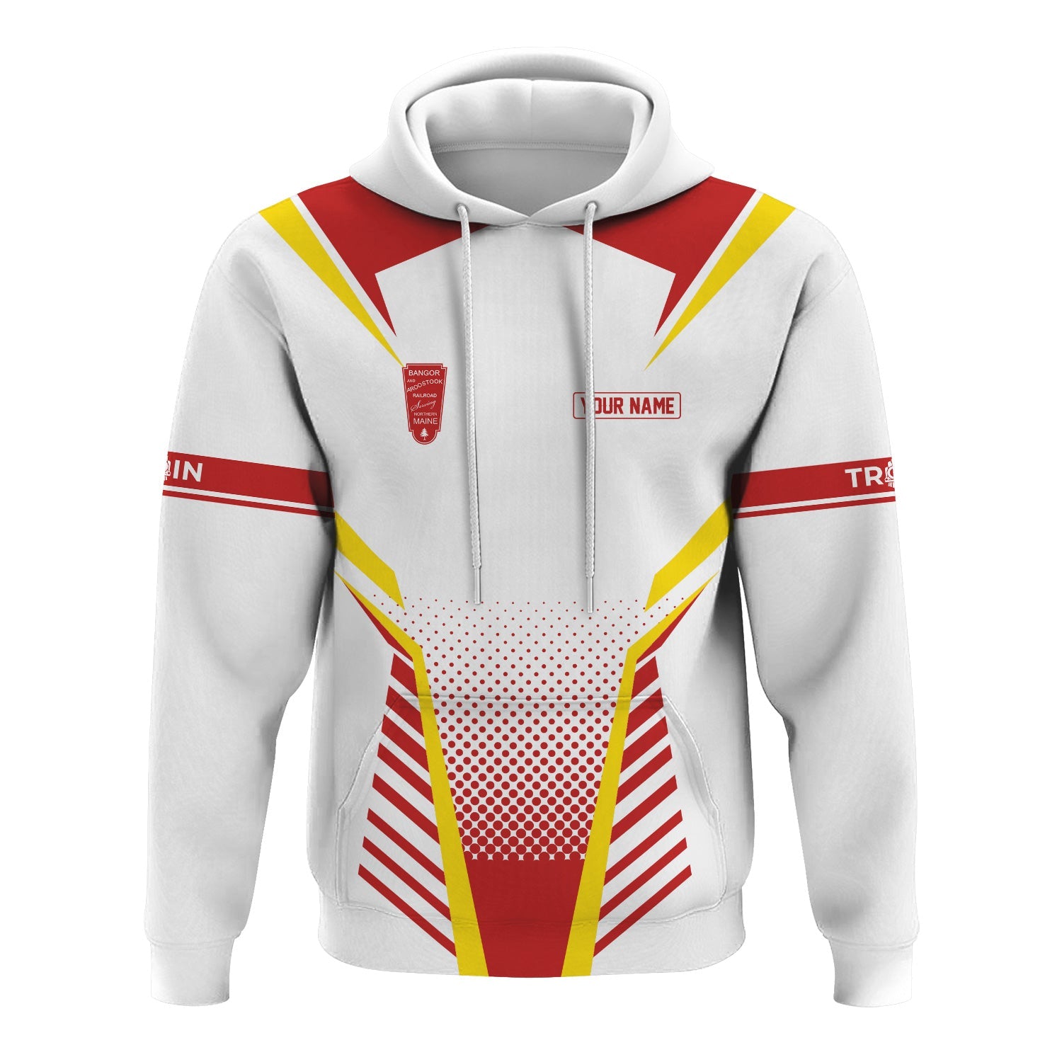 Railspirit Personalized Bangor And Aroostook Railroad Hoodie Unisex Train Zip Hoodie All Over Print