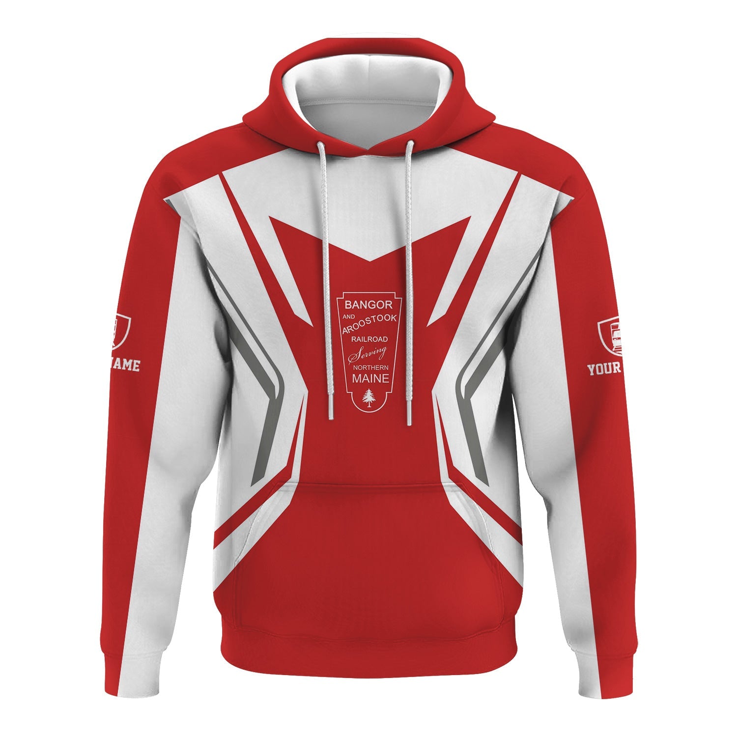Railspirit Personalized Bangor And Aroostook Railroad Hoodie Unique Style with Custom Job Train Zip Up Hoodie