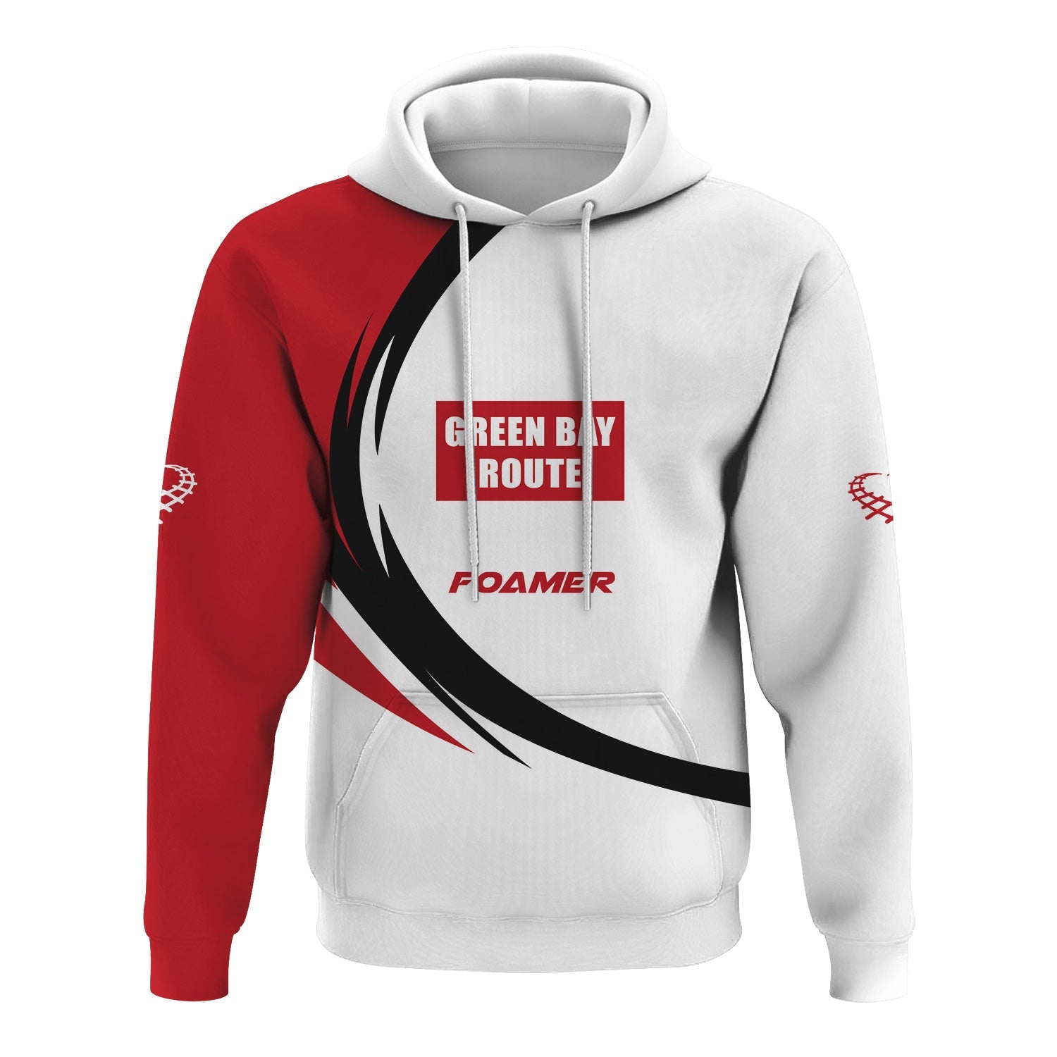 Railspirit Personalized Green Bay & Western Railroad Hoodie Unique Graphic Style Zip Up Hoodie For Train Enthusiasts