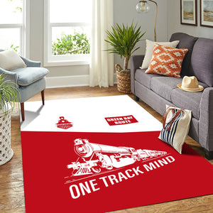 Railspirit Personalized Green Bay & Western Railroad Area Rug One Track Mind Train Rug Gift Idea For Train Lover