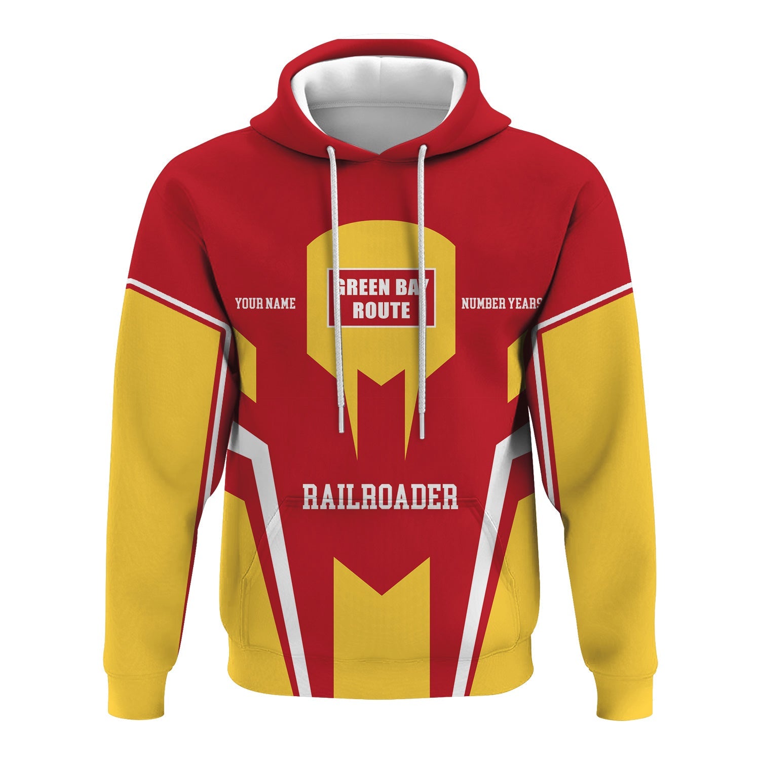 Railspirit Personalized Green Bay & Western Railroad Hoodie Custom Year Railroader Zip Up Hoodie Gift Idea For Train Lover