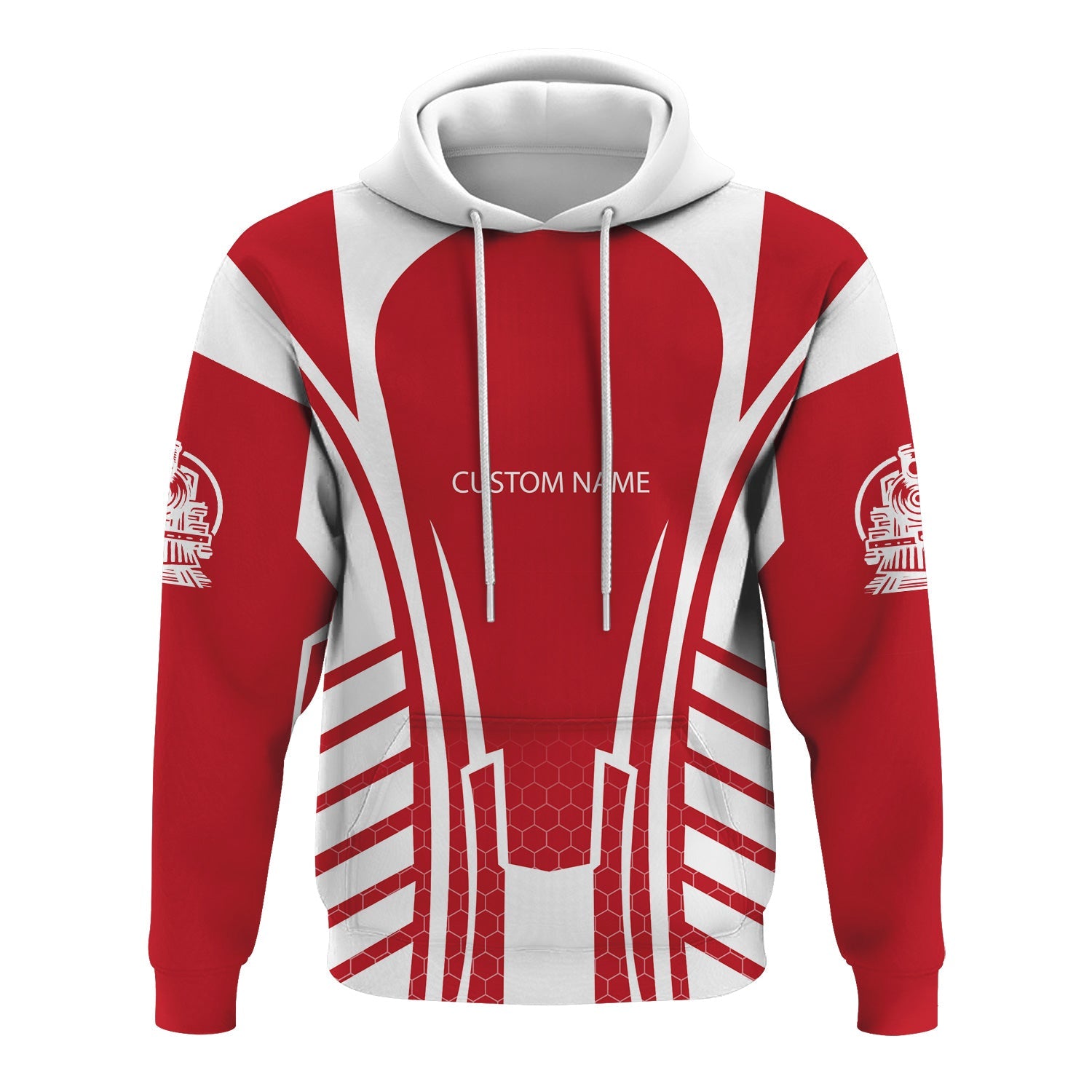 Railspirit Personalized Green Bay & Western Railroad Hoodie Striped Railroad Style Train Zip Up Hoodie All Over Print