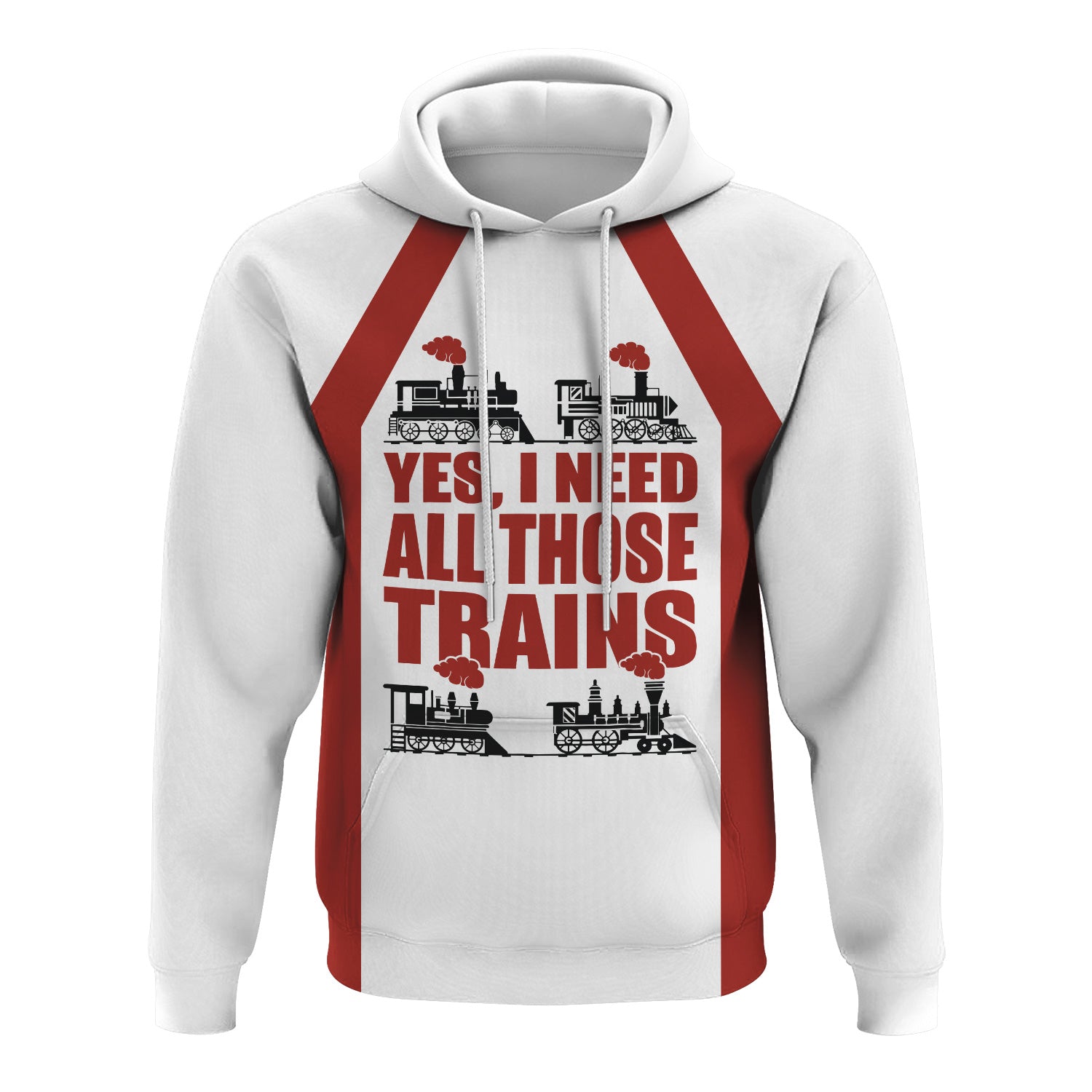 Railspirit Custom Name New Hope Railroad Hoodie Yes I Need All Those Train Printed Zip Hoodie